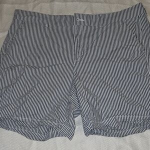 Old Navy Women's Pinstripe Shorts - Navy and White